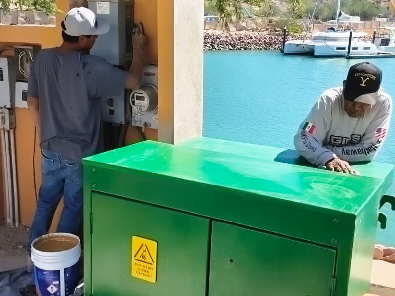 Transformador tipo pedestal en sitio